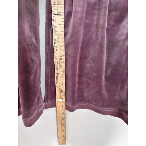 Sundance S Velvet Velour Set‎ Aurora Hoodie & Crop Wide Leg Pants Purple - Picture 6 of 9